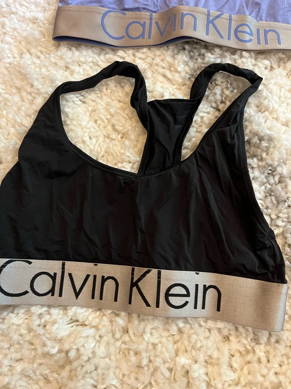Calvin Klein Racerback Bralette Set in Black, Lavender, Pink, Gray